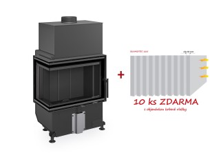 HEAT R/L 4G S 60.44.33.26 krbová vložka Romotop, rohové sklo levé
