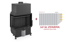 HEAT R/L 4G S 60.44.33.26 krbová vložka Romotop, rohové sklo levé